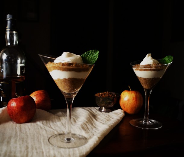 Spent Grain Barley Pudding with whiskey whipped cream